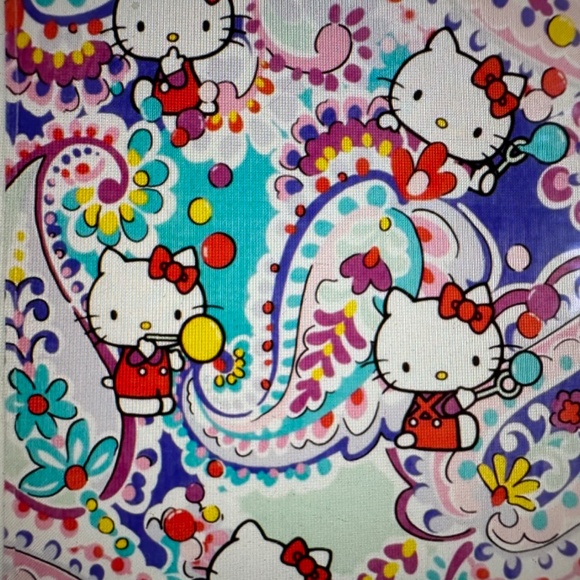 VERA BRADLEY HELLO KITTY PLUSH THROW BLANKET:NWT HELLO KITTY PAISLEY - Picture 3 of 8